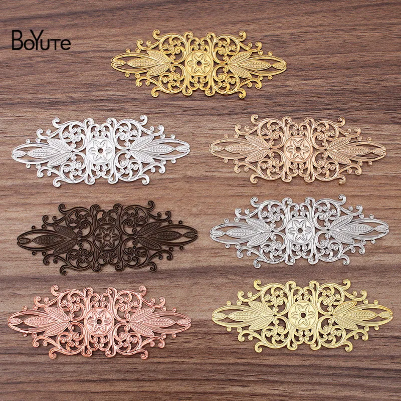 BoYuTe (20 шт./лот) 35*87 мм Большой Металл латунь филигранный цветок Diy ручной работы
