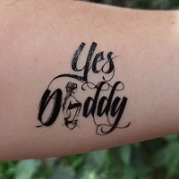 yes daddy option 2 cuckold temporary tattoo fetish for hotwife cuckold