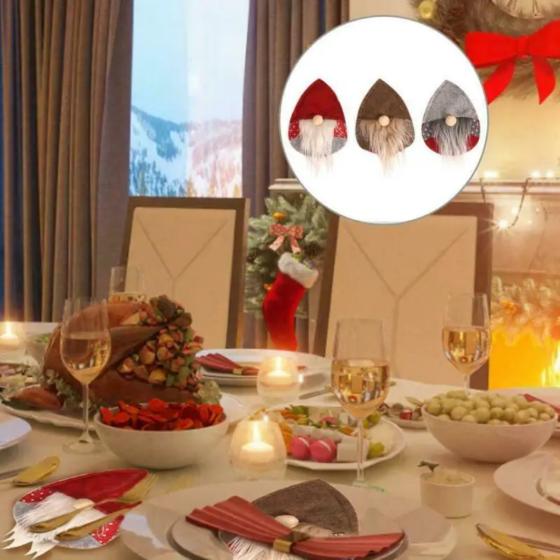 2020 новогодний Рождественский набор ножей вилка столовых приборов юбка брюки