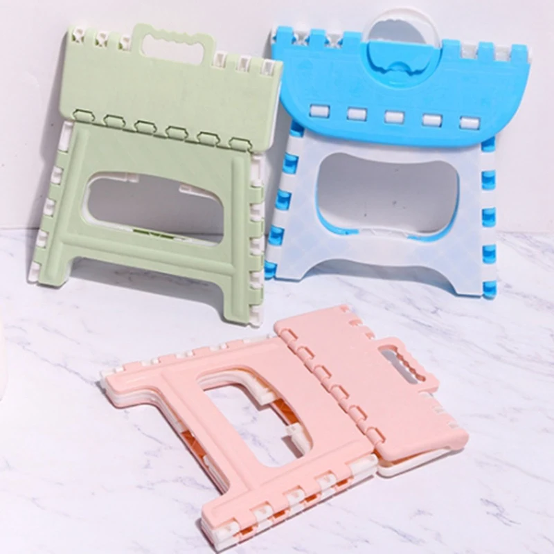 

Plastic Multi Purpose Folding Step Stool Home Train Outdoor Storage Foldable Home Storage Accessory Bathroom Children Adult Tool
