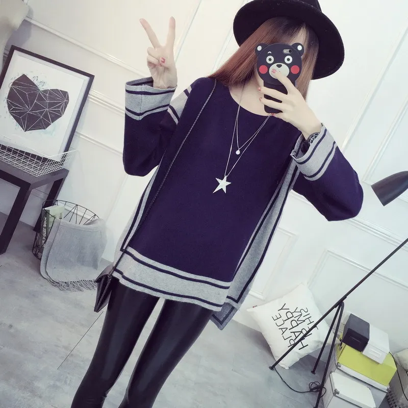 Новинка 2020 свитер шаль для беременных женщин Вязаный топ с круглым вырезом и