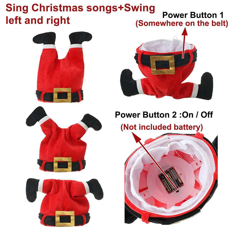 

2020 Fun Spoof Prank Electric Christmas Hat Electric Christmas Doll Santa Pants Toy Gift for Kid