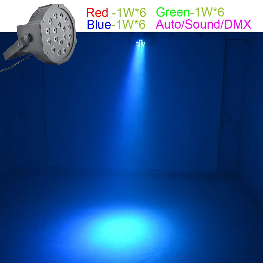 AUCD Мини Портативный 18 Вт RGB светодиоды par-лампочка DMX прожектор для дискотеки шар прожектор DJ для сцена на вечеринках и шоу светотехническая панель огни LE-Par18