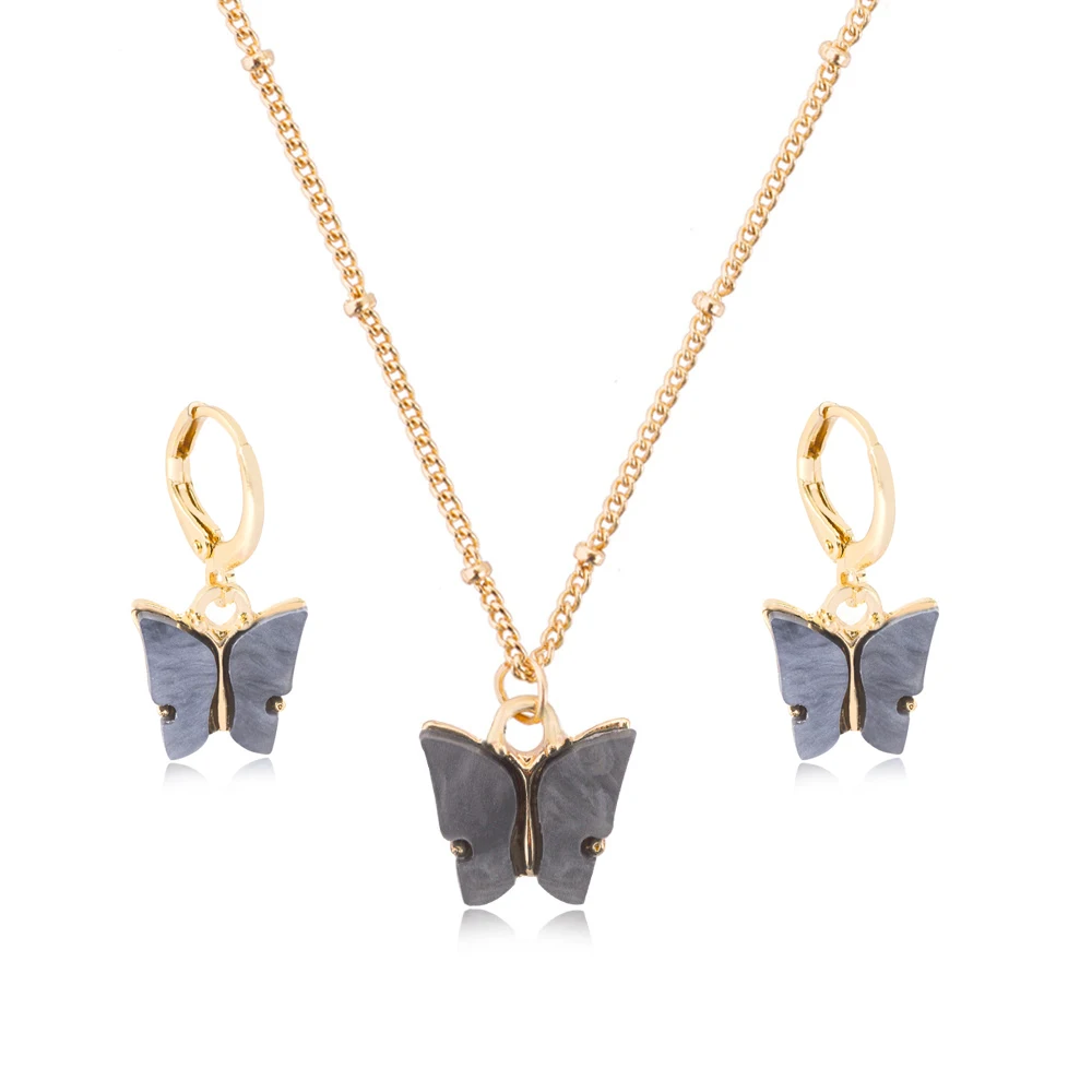 ASHMTIA 8 видов цветов подвеска в виде бабочки серьги для женщин и девочек акриловые