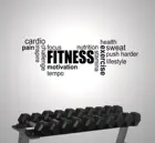 Современное модное украшение, фитнес, настенные спортивные наклейки слов, облако, виниловые художественные наклейки, настенные украшения для спортзала, декор для спальни подростка js2