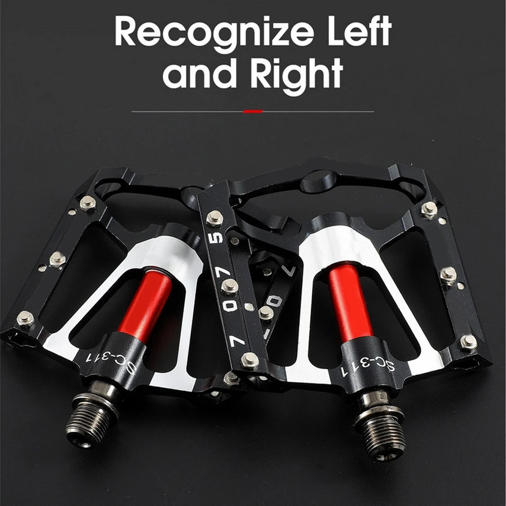 

New Pedals Cycling Mountain MTB Bicycle 3 Bearing Flat-Platform Anti-slip Pedal Bike Accessorries