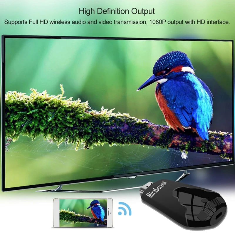 HD Wi Fi видеокарта беспроводной дисплей Airplay конвертер 1080P медиа поток адаптер для