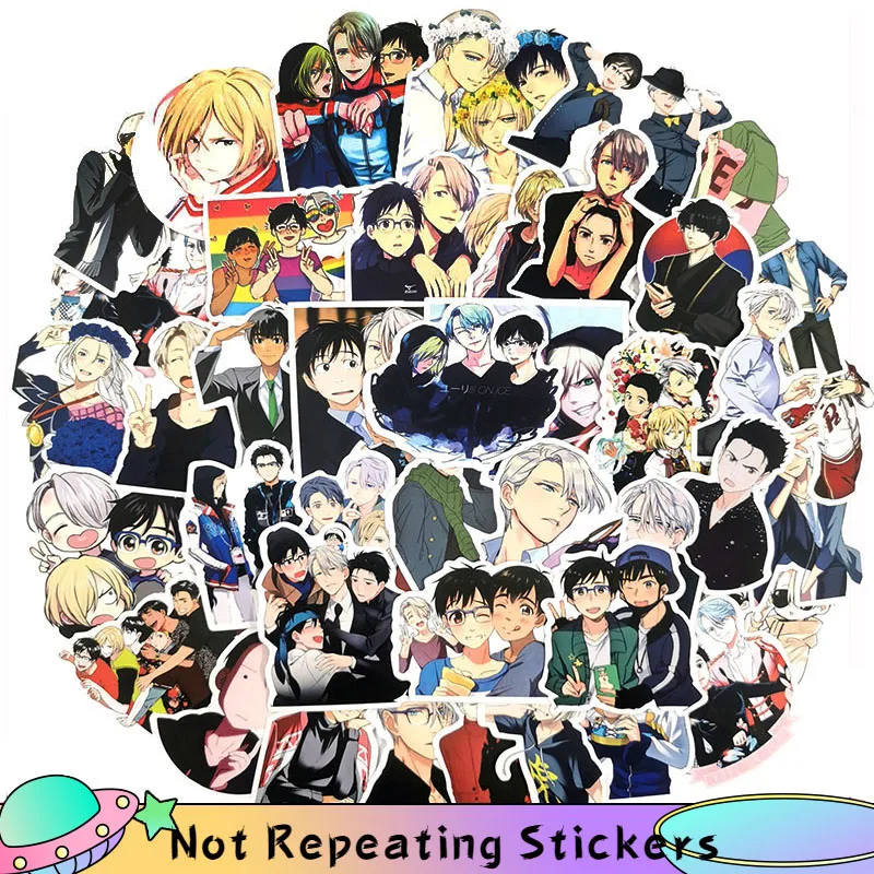 YURI!!! on ICE Anime Decor Stickers - 10/50pcs/lot for Tablets, Motorcycles, Suitcases, Laptops, Phones, Refrigerators and Skateboards image 2