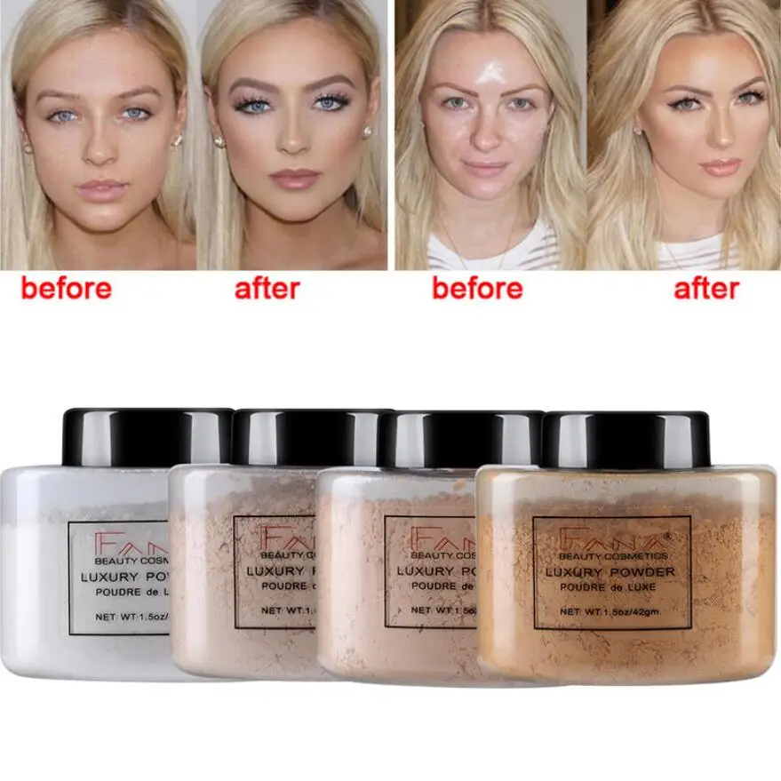 Banana Loose Powder 4-color Translucent Matte Setting Keeps The Not Floating Shrinks Pores Oil Control |