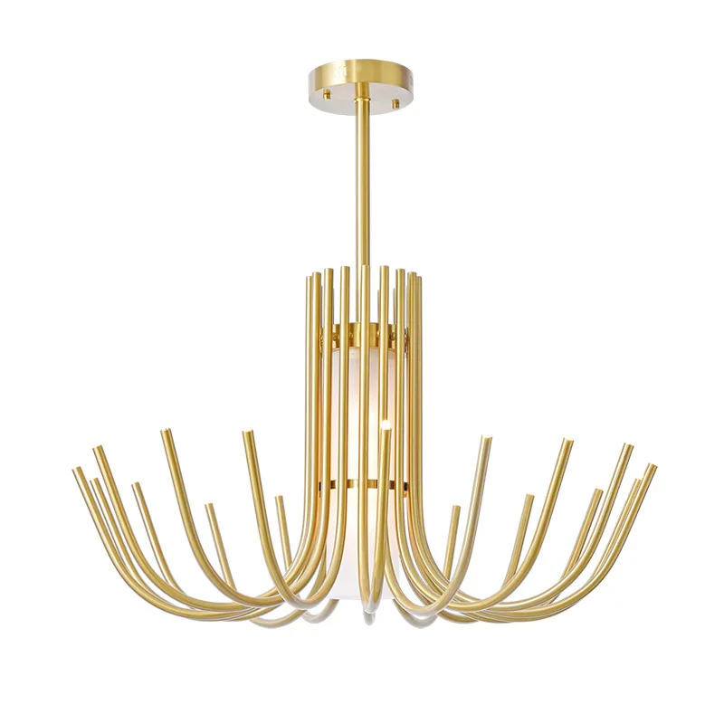 

Медные креативные минималистичные люстры, люстры для гостиной, столовой, спальни, отеля