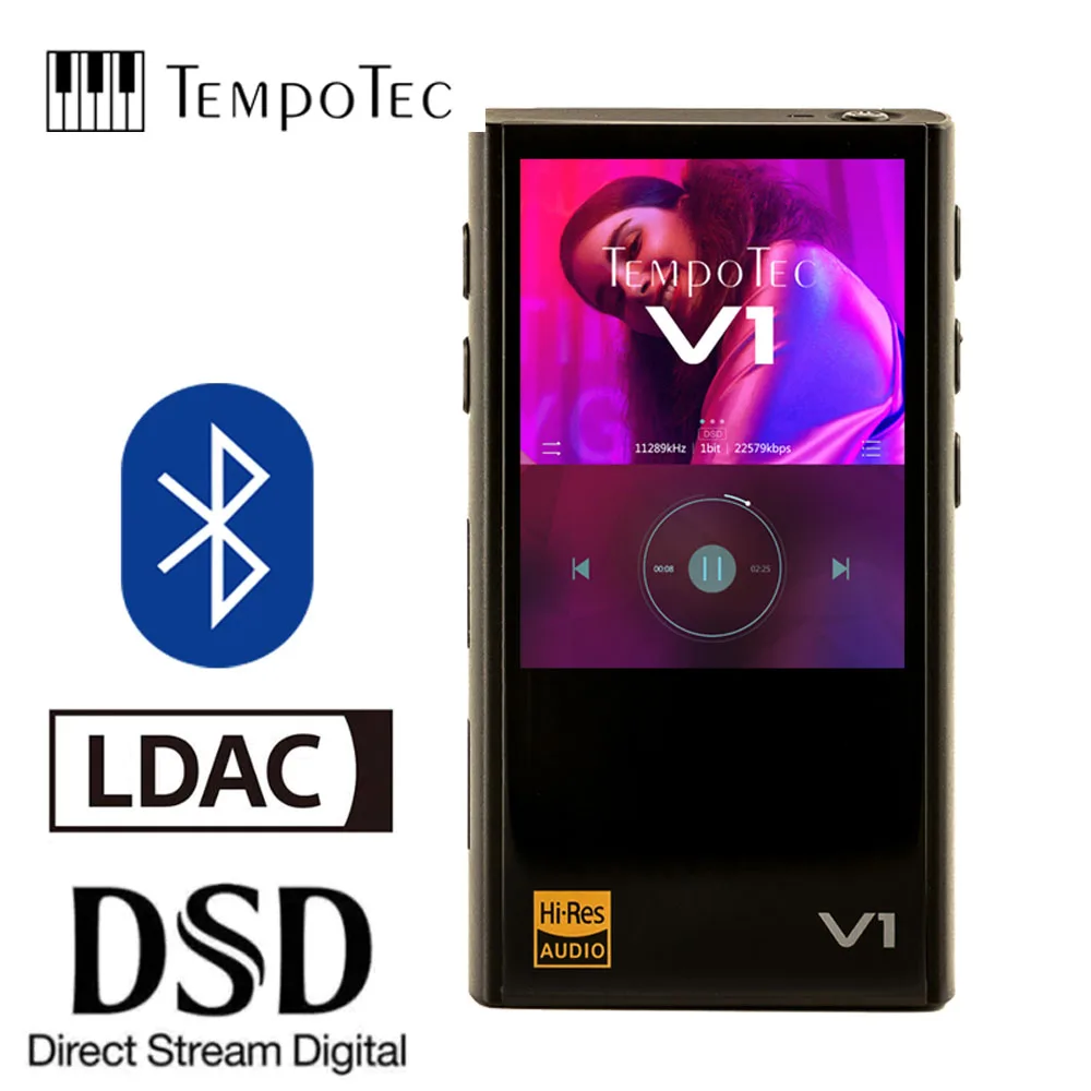 TempoTec вариации V1-A HIFI PCM& DSD 256 плеер Поддержка Bluetooth LDAC AAC APTX вход и выход USB ЦАП для ПК с ASIO AK4377ECB