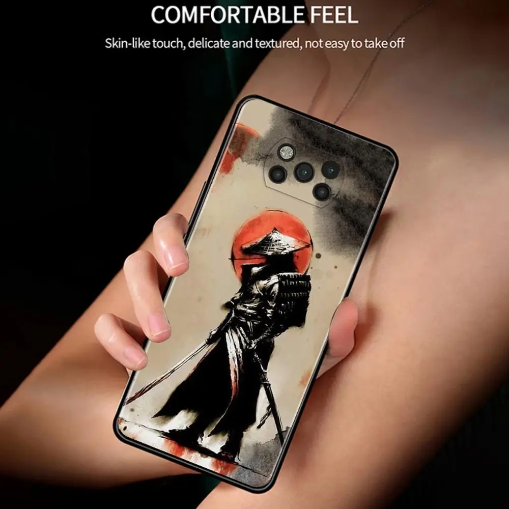 Japanese Samurai Art For Xiaomi Poco X3 X4 NFC GT M3 M4 Pro F1 MI 11 Lite 11T 10T 9T 12 12X Note 10 Lite 5G Cover Phone Case