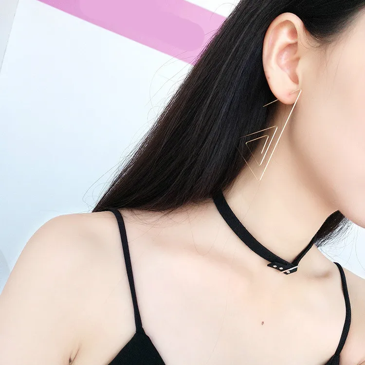 Гламурные серьги 2019 модные новые простые с застежкой из дикой бумаги