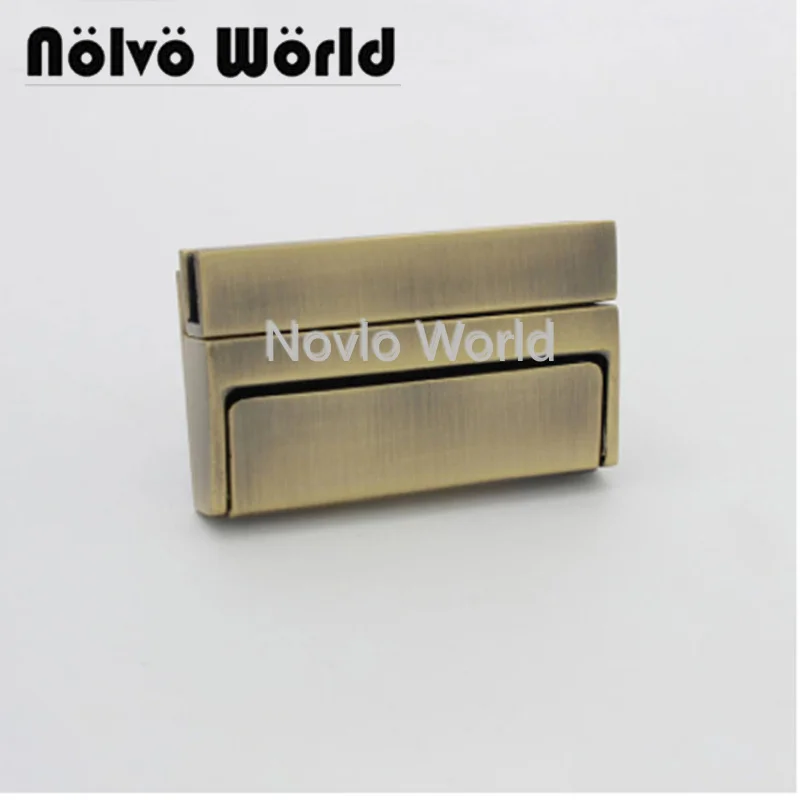 

Nolvo World 2-10 pieces 55*33mm Brush antique brass metal lock for bag lock closure purse accessories parts