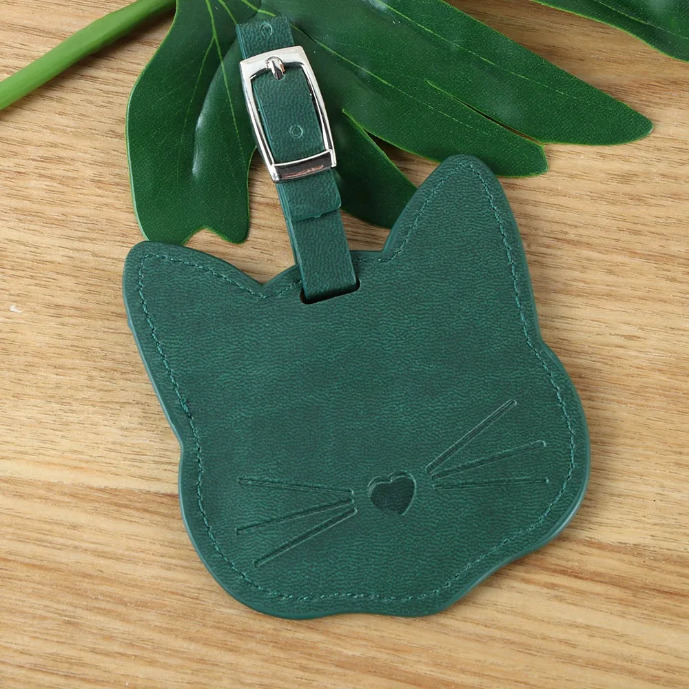 Кошачья кожаная бирка для чемодана аксессуар путешествий с именем и 2020 | Багаж