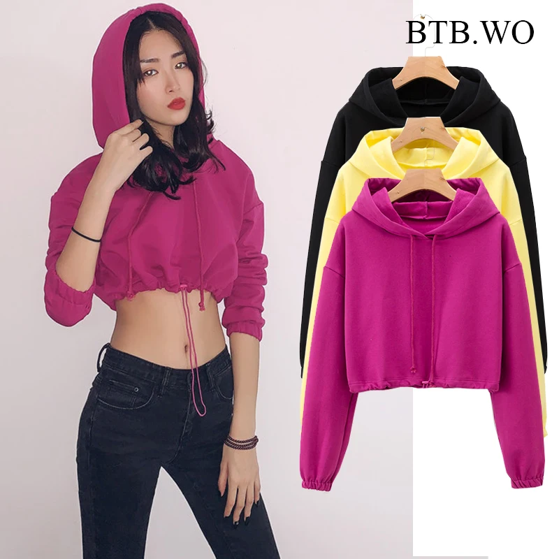 

BTB.WO Sweatshirt Women Hoodies 2021 High Street Vintage Fashion Long Sleeve Lady Sport Casual Pullover Sweatshirt