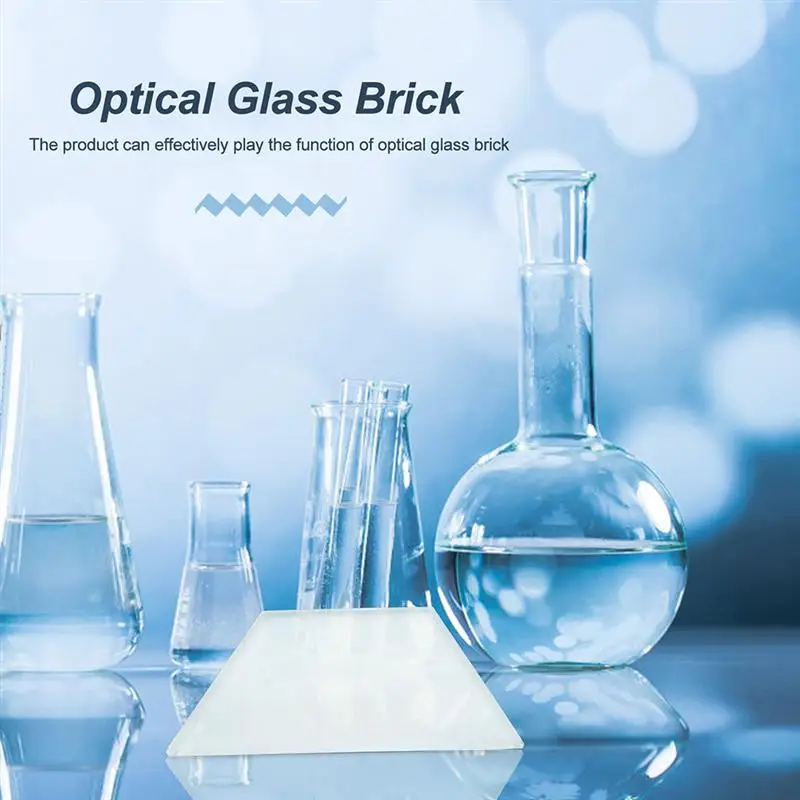 

2Pcs Optical Glass Lens Trapezoidal Glass Brick Physical Experiment Equipment