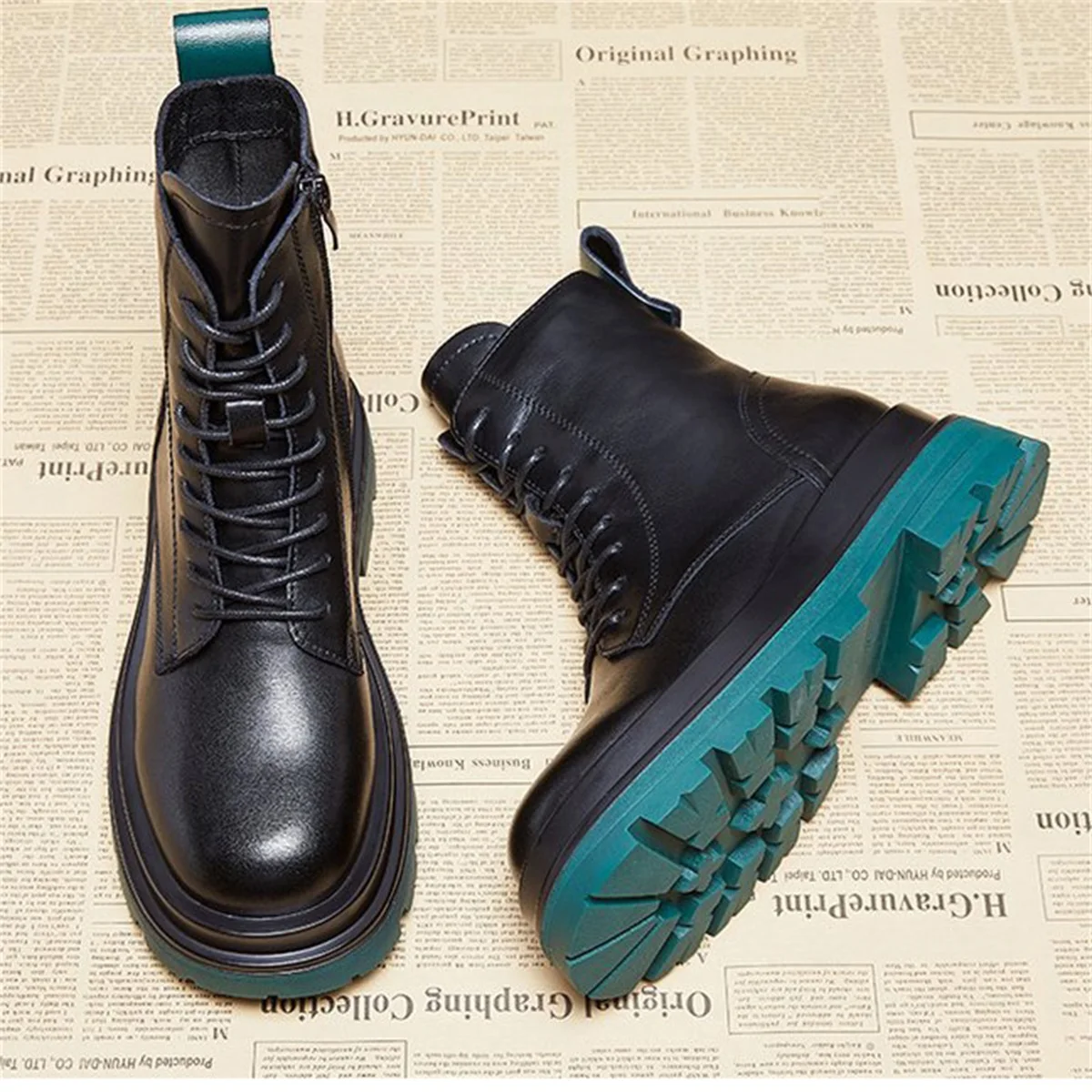 

Leather Martin Boots Women British Style 2021 New Autumn Winter Women's Shoes Autumn Thick-Soled Short Boots