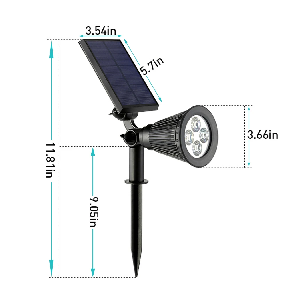 Светодиодный светильник на солнечной батарее KHLITEC 4 s синий светодиодный садовые