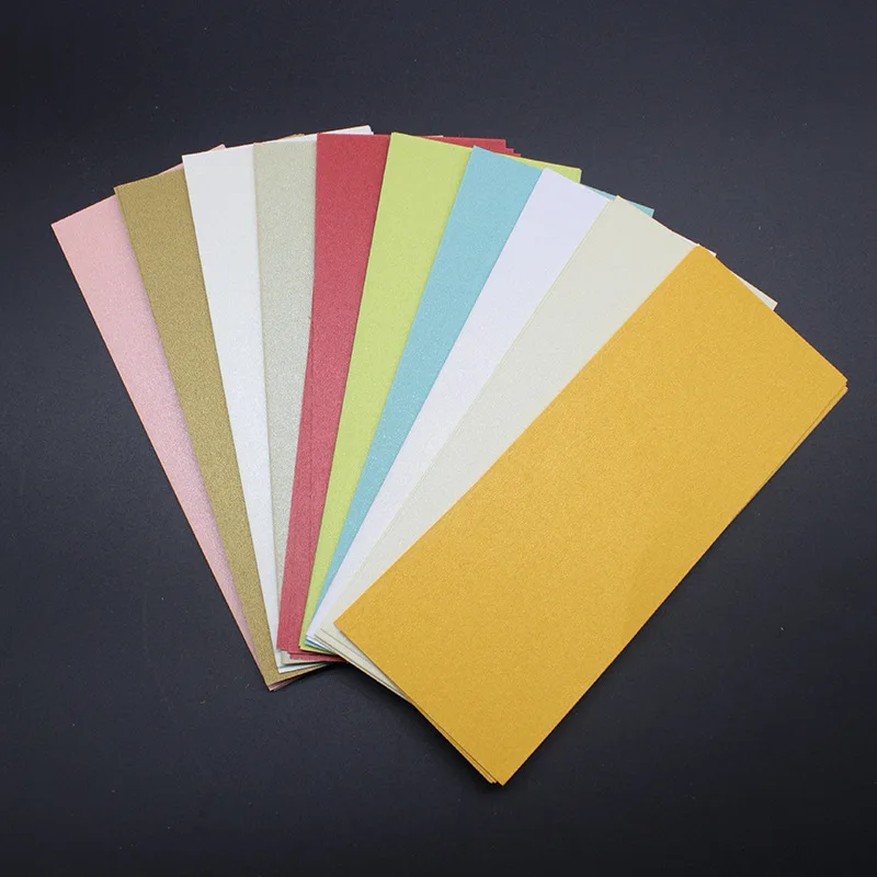 50 листов 6x16 см перламутровая Мерцающая Двусторонняя Крафтовая бумага DIY Закладка ручная роспись карточки со словами