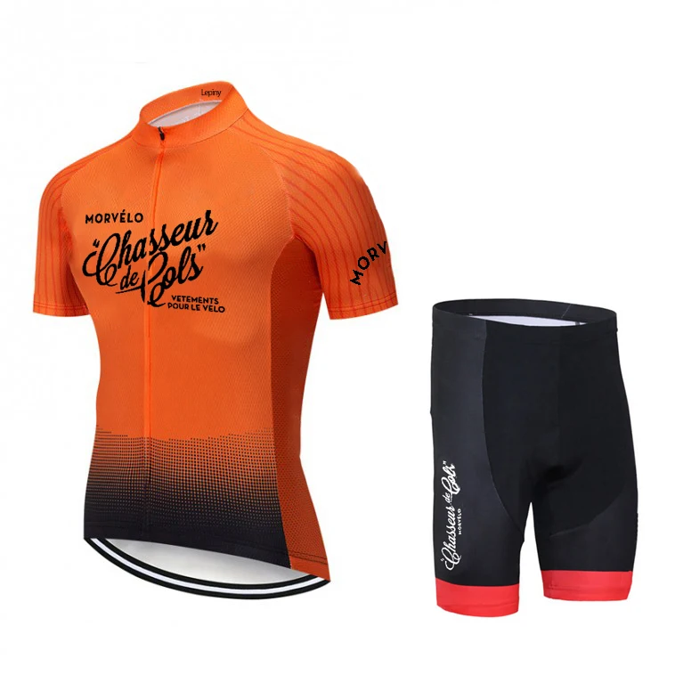 

Lepiny Mens Team Cycling Clothing Jersey Set Bike Quick Dry Bicycle Summer Bike Shorts