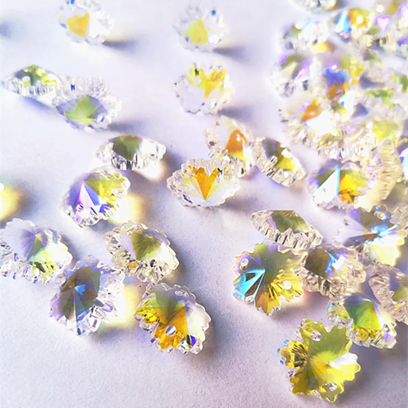 Многоцветный 20 шт./лот K9 Кристалл DIY снежные бусы (Бесплатные Кольца) Свадебные