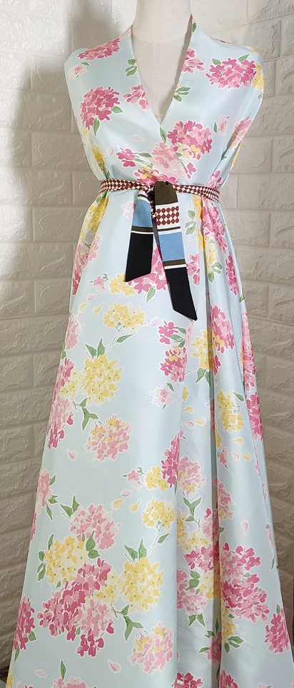 100 см * 114 элегантная Цветочная шелковая ткань натуральный шелк dupion Ткань для