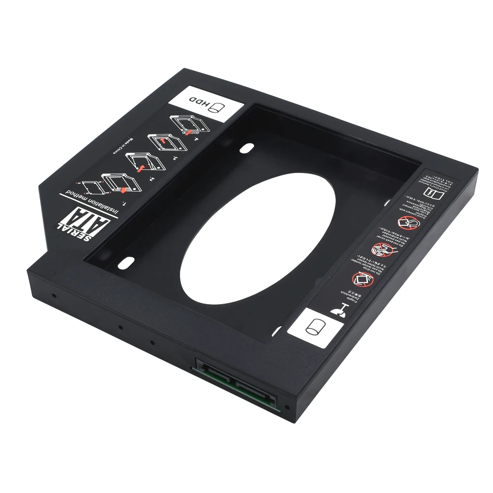 TISHRIC пластиковый 9 5 12 7 мм HDD Caddy SATA 3 0 Optibay 2 дюйма корпус жесткого диска SSD чехол для