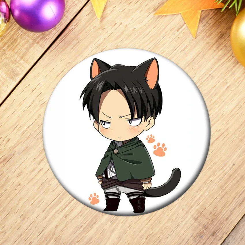 100 стилей Аниме Атака Титанов бейж с дисплеем мультяшная фигура Эрин Леви рюкзаки