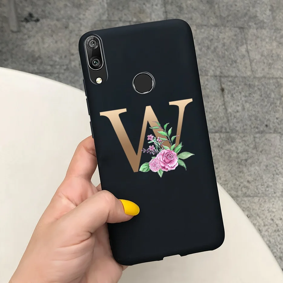 Чехол для Huawei Y7 2019 DUB-LX1 Роскошный чехол с именем и буквами Prime DUB-LX3 мягкий тонкий