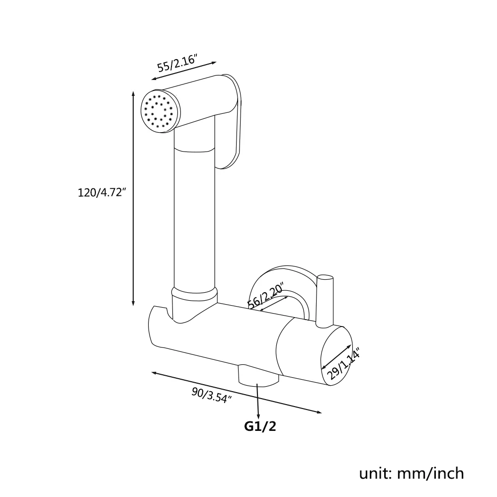 Набор для душа EVERSO латунный ручной спрей биде медный клапан ванной комнаты