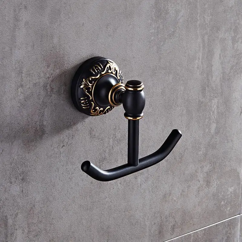 Антикварные/черные/белые настенные крючки для халатов вешалки полотенец один