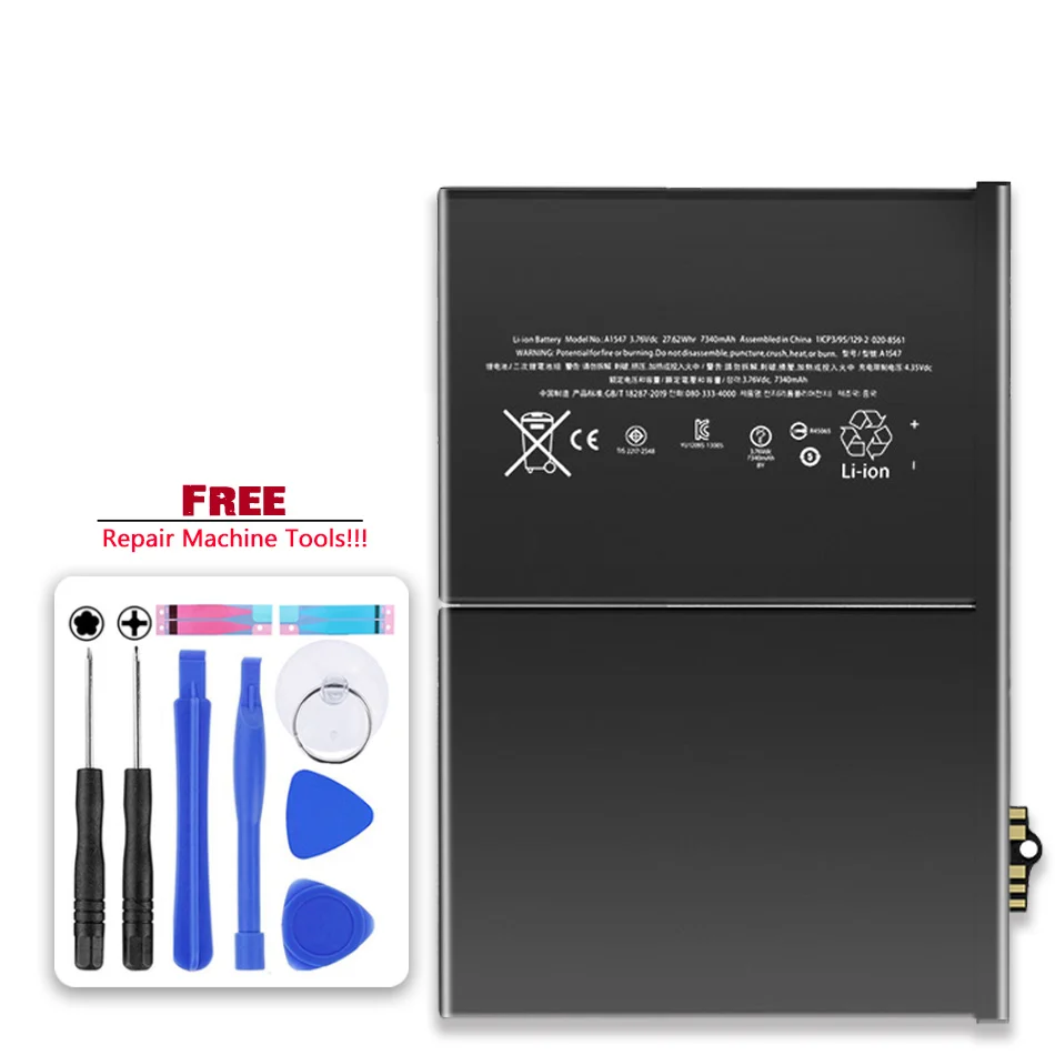 

Battery pad6 7340mAh For iPad 6 Air 2 iPad6 Air2 A1547 A1566 A1567