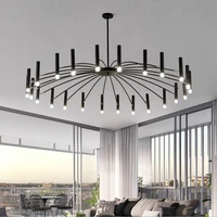 led chandelier light for living dining room bedroom ceiling chandelier modern nordic black pendant lamp led lights fixture