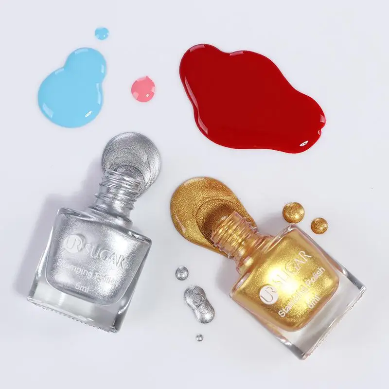

UR SUGAR 6ml Nail Art Stamping Polish Colorful Black White Nail Art Plate Printing Polish Varnish Nail Art Decoration