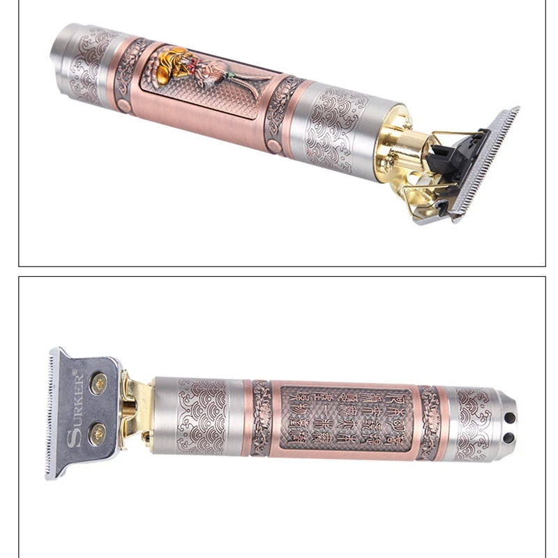 

SURKER SK-6012 Cordless Trimmer Rechargeable Hair Clipper Cordless Men Hair Trimmer Beard Trimmer 0mm Razor Shaver