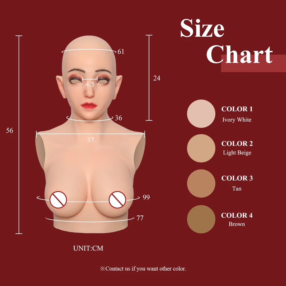 Кумихо Азиатский девочка Эмили Стиль силикона формы груди поддельные сиськи E