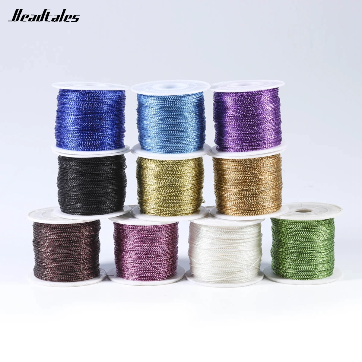 Beadtales 0 5 мм 100 ярд золотые шнур резьба строка ремень лента веревка бирка
