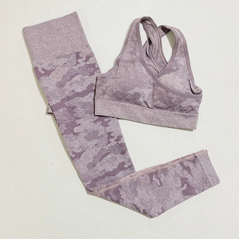 Комплект спортивной одежды из двух предметов камуфляжный комплект для женщин