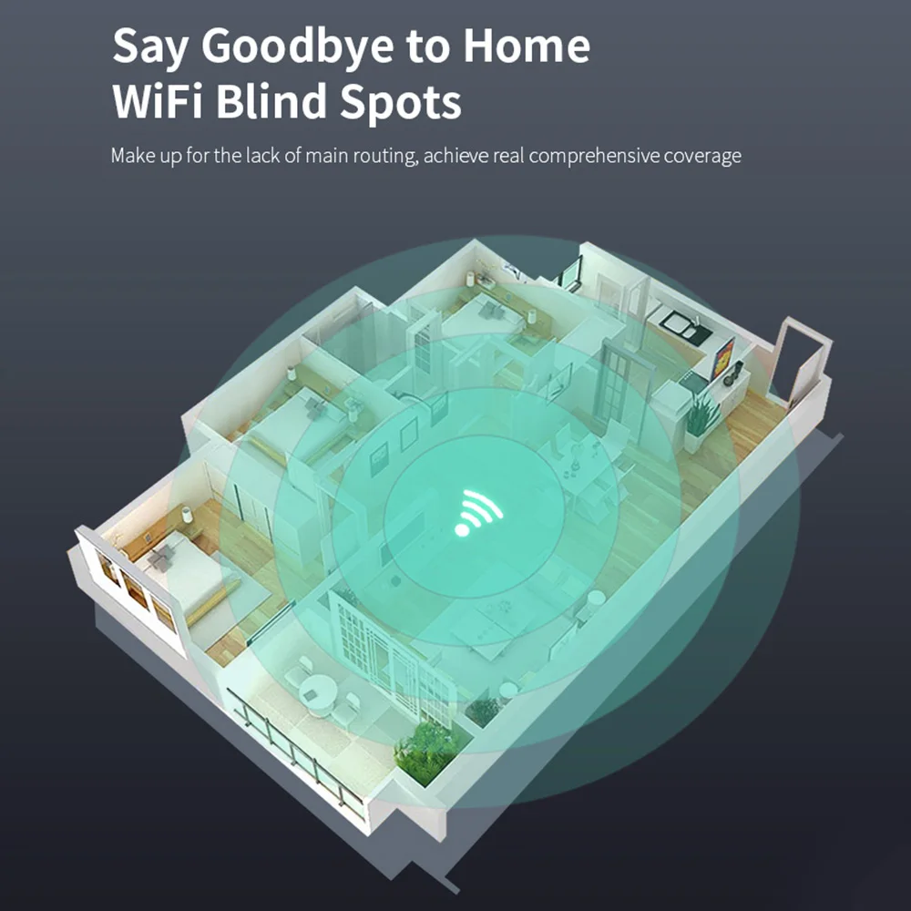 

COMFAST N300 WiFi Repeater 300mbps Wireless WiFi Signal Range Extender Booster Plug and Play Broadband Smart Device