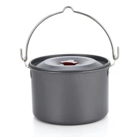 joshock hot selling outdoor supplies aluminum alloy 4l camping hanging single pot camping picnic soup pot wild fishing pot