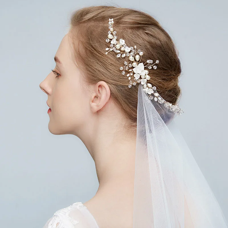 Женская повязка на голову с жемчугом и кристаллами|Украшения для волос| |