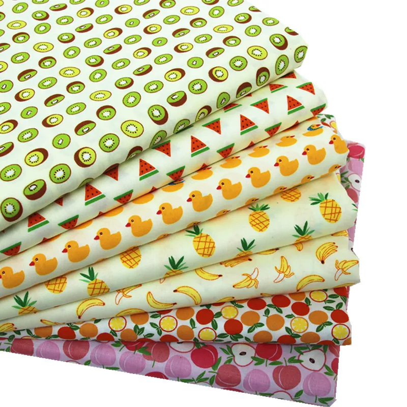 

Printed Fruit Baby Cotton Patchwork Cloth,100% Cotton Twill Fabric,diy Sewing Quilting Fat Quarters Material for Baby&child Warp