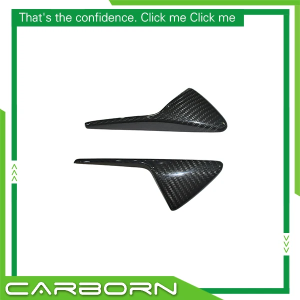 

For Tesla Model S Model X Model 3 Gloss Finish Carbon Fiber Add On Type Styling Car Side Fender Air Vent Trims Cover Sticker