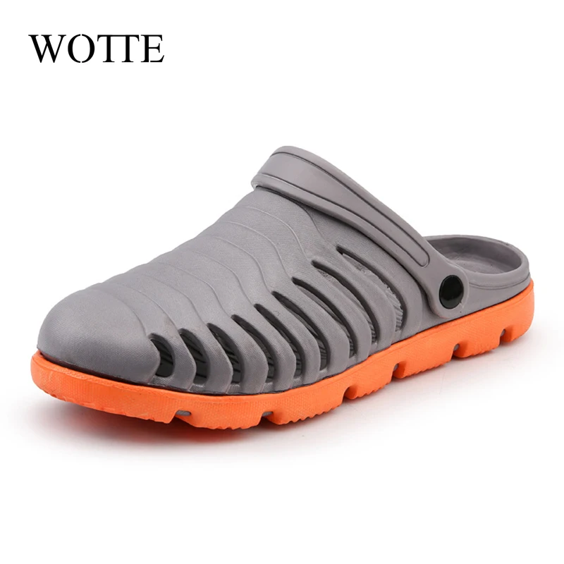 

Мужские шлепанцы, обувь Летняя мягкая обувь, модная мужская обувь для воды, сланцы, резиновая подошва, обувь, плоская подошва, мужские сандал...