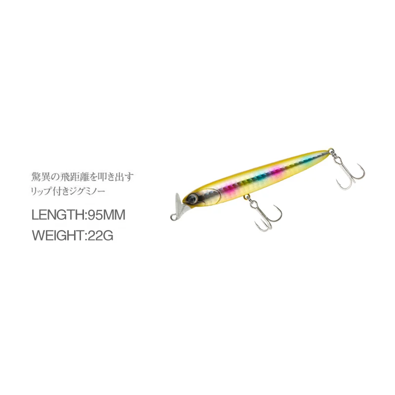 

Minnow fishing lure popper bait 75mm 22g 9Colors sinking baits Artificial bait stickbaits seabass Carp Fishing Accessories