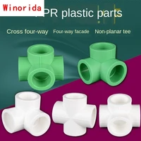 ppr water pipe four way joint corner three dimensional different face equal diameter four way 12in 34in 1 in 2025324050