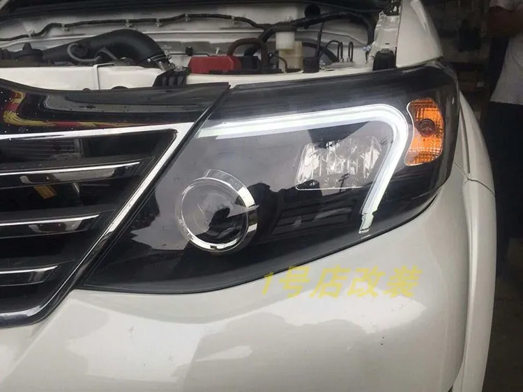Фара для Тойота Королла фары 2011- Fortuner 4runner светодиодный светодиодные дневные ходовые огни на передних фарах Bi Xenon аксессуары
