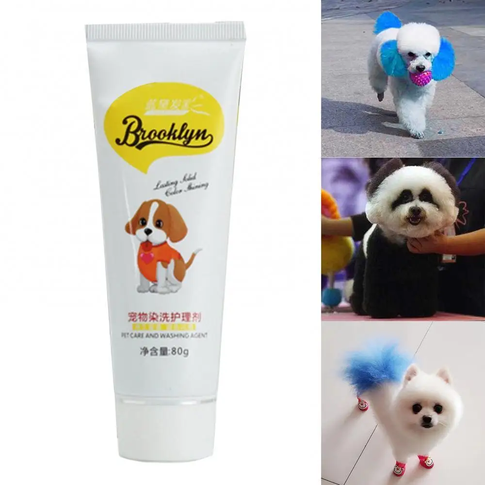 

Dog Hair Dye Cream Bichon Cat Pet Dyeing Agent Ointment Grooming Agent Supplies Hair Coloring Safe Dog Accessories