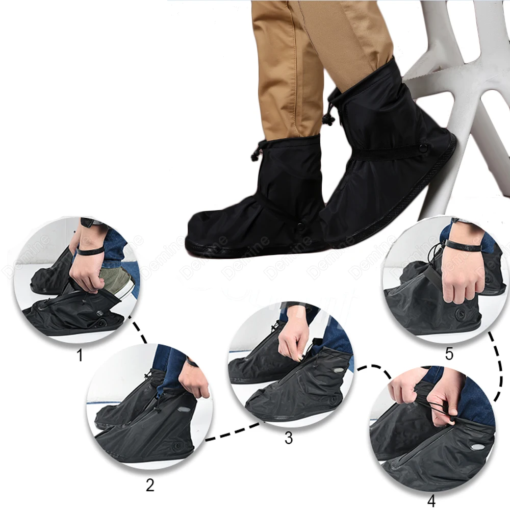 High Quality Reusable Anti-slip Shoe Covers for Shoes Protector Waterproof Rain Boots Shoe Cover Cycling Overshoes Dropshipping